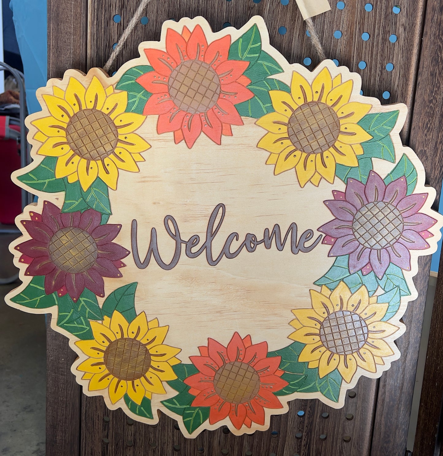 WELCOME SUNFLOWER SIGN