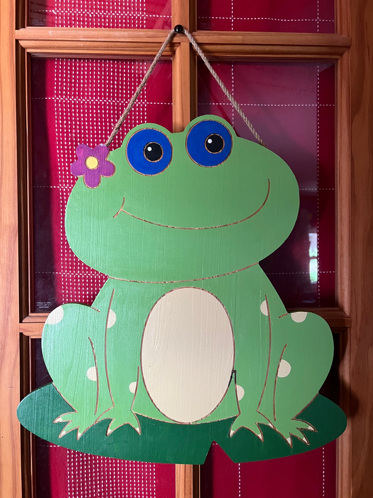 FROG WOOD SIGN